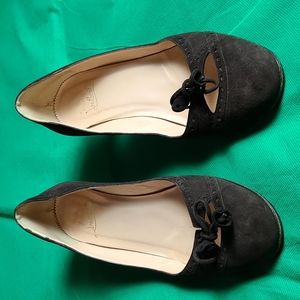 Authentic Christian Louboutin Brown Suede Kitten Heel